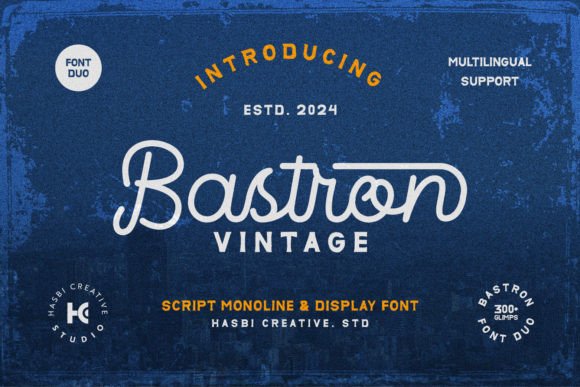 Bastron Vintage: A Timeless Script Font for Editorial Design
