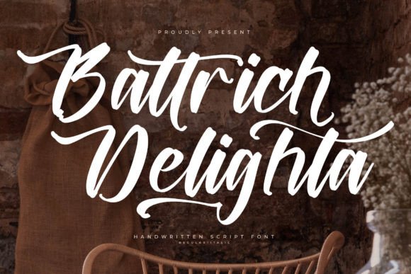 Battrich Delighta: A Handwritten Font for Elegant Craft Designs