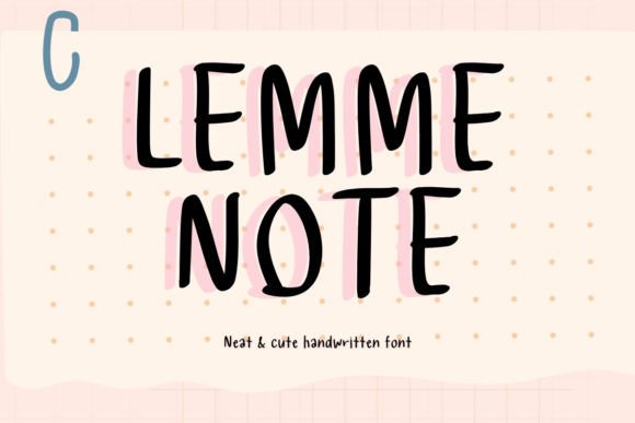 Lemmenote: A Handwritten Font for Modern Web Design