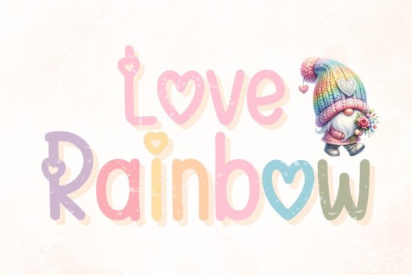 Love Rainbow: A Whimsical Handwritten Font for Editorial Design
