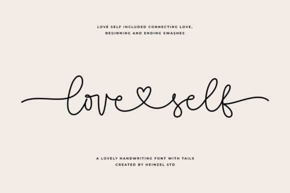 Love Self: A Graceful Script Typeface for Editorial Design