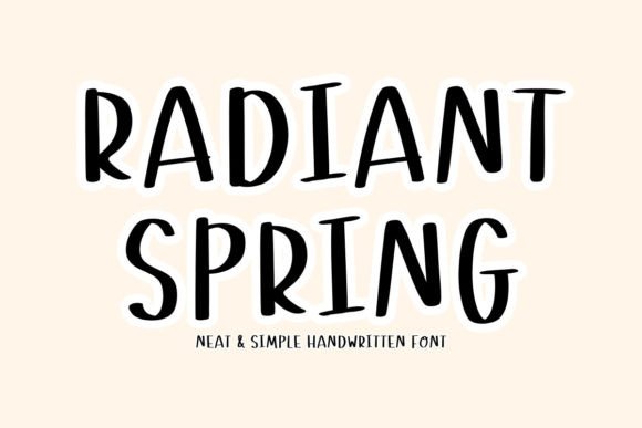 Radiantspring: A Whimsical Handwritten Font for Playful Branding