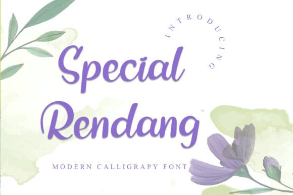 Special Rendang: A Script Font for Modern Web Design