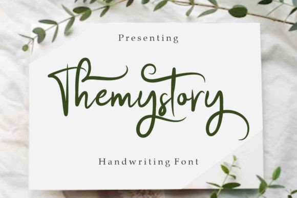 Themystory Typeface Review: A Calligraphy Script for Elegant Brand Identities