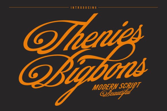 Thenies Bigbons: Elevate Your Brand With Elegant Script Typography