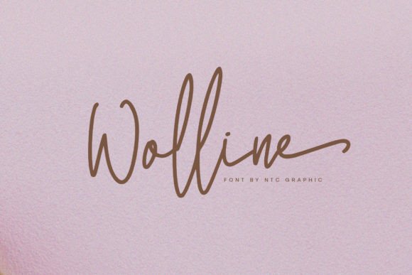 Wolline: A Minimalist Script Typeface for Authentic Brand Identity
